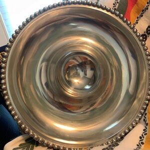 Elegant Silver Plated Serving Bowl 14 inch